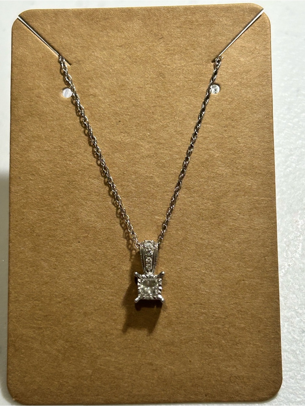 Kay Jewelers Diamond Princess-Cut Pendant Necklace